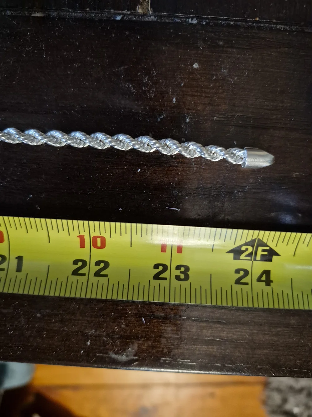 NEW 24 Inch Sterling Silver 5mm Rope Chain Necklace 44.4 Grams - Men's Jewelry - Picture 16 of 16